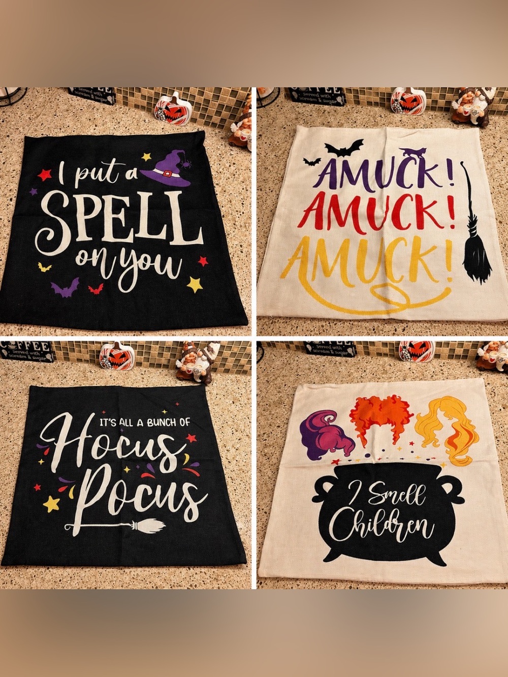 Hocus Pocus set of 4 pillow Covers